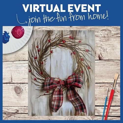 Festive Winter Wreath with Bow - Live Virtual Event or Watch Recording Later